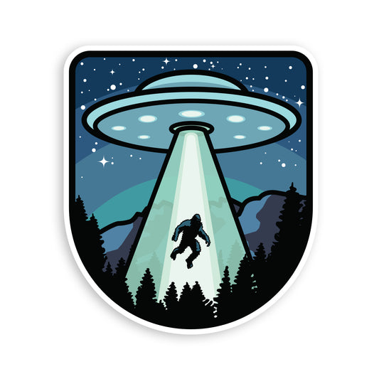 UFO Bigfoot Conspiracy Sticker