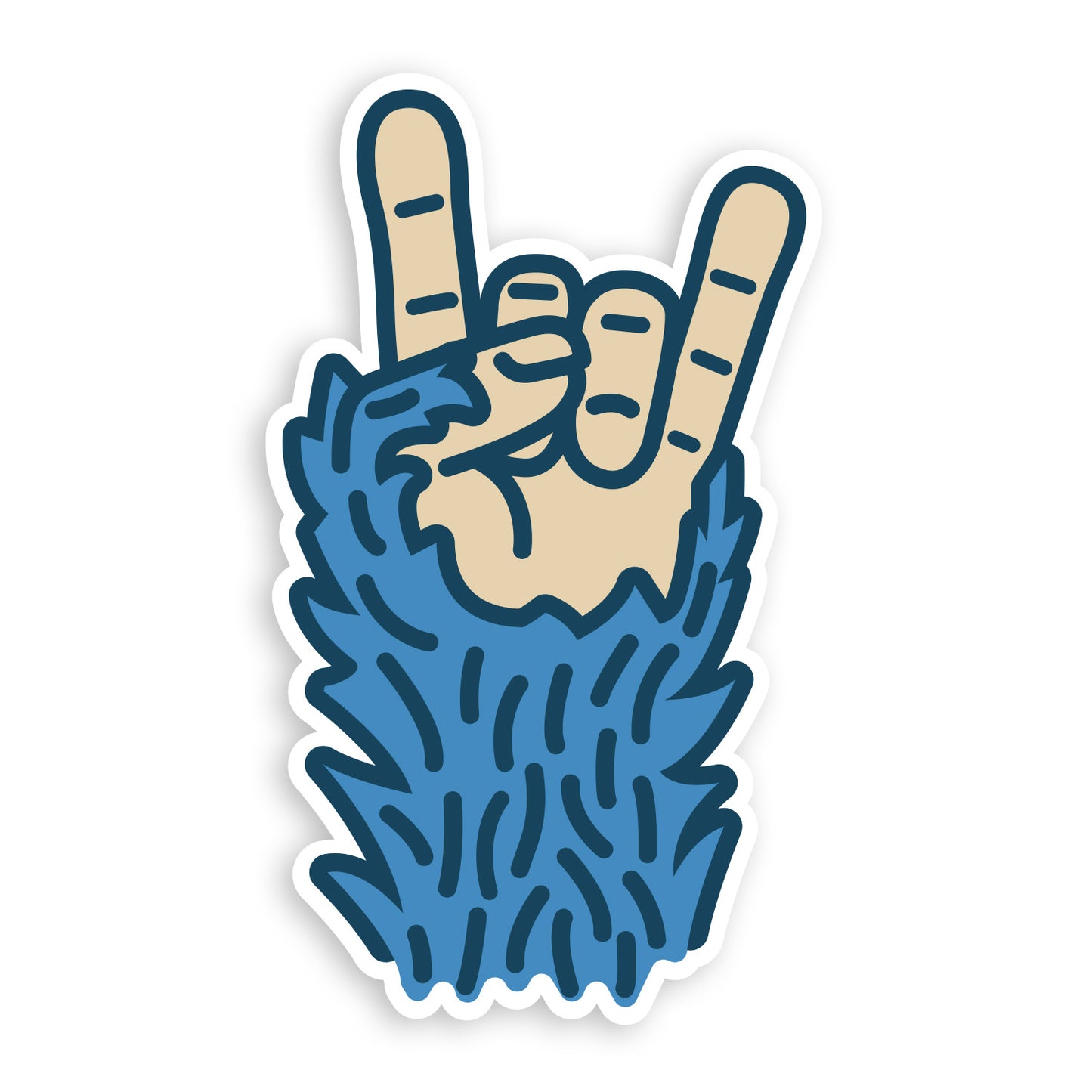 Bigfoot Rock On Sticker