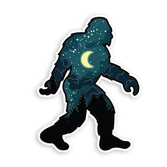Bigfoot Night Sky Sticker