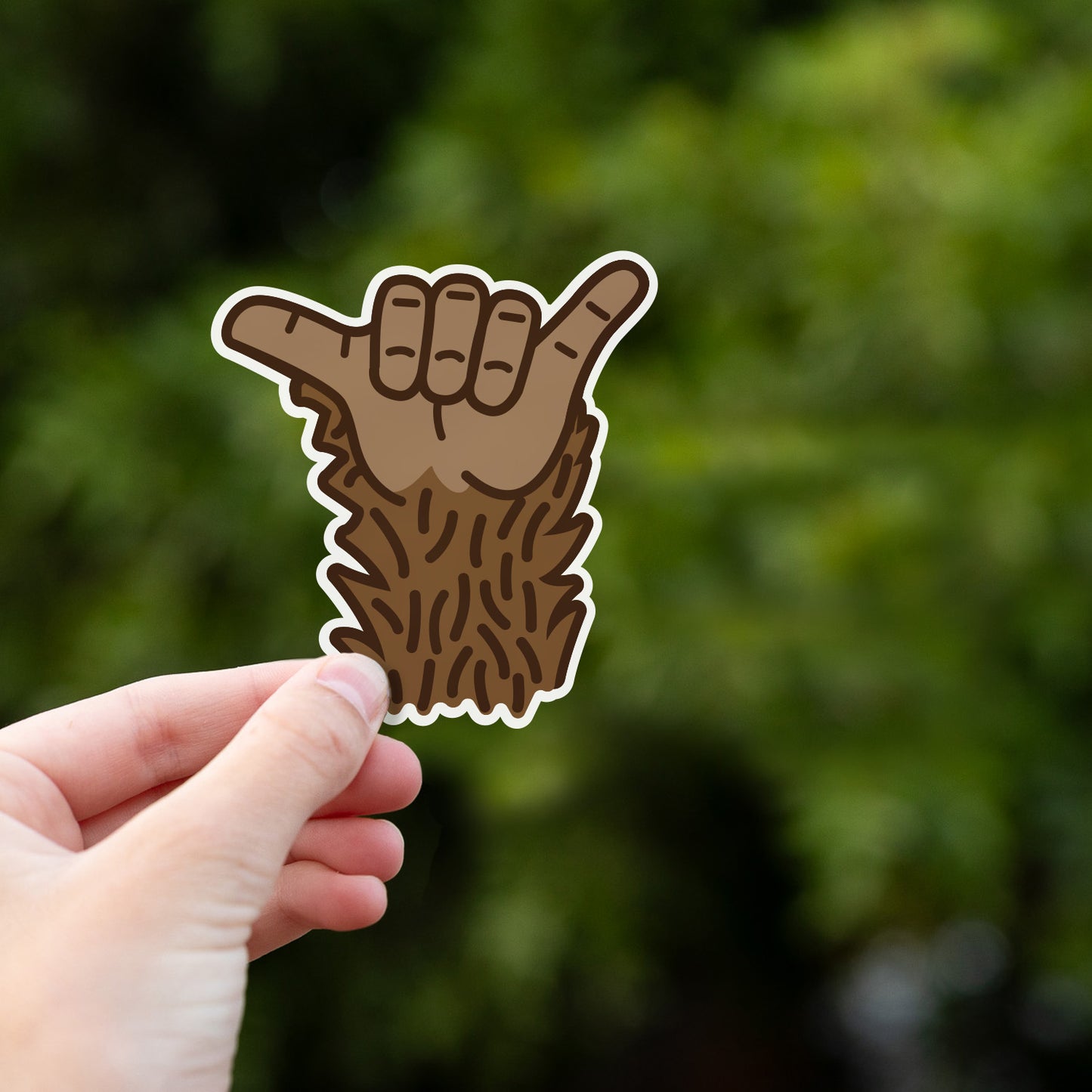 Bigfoot Hang Loose Sticker