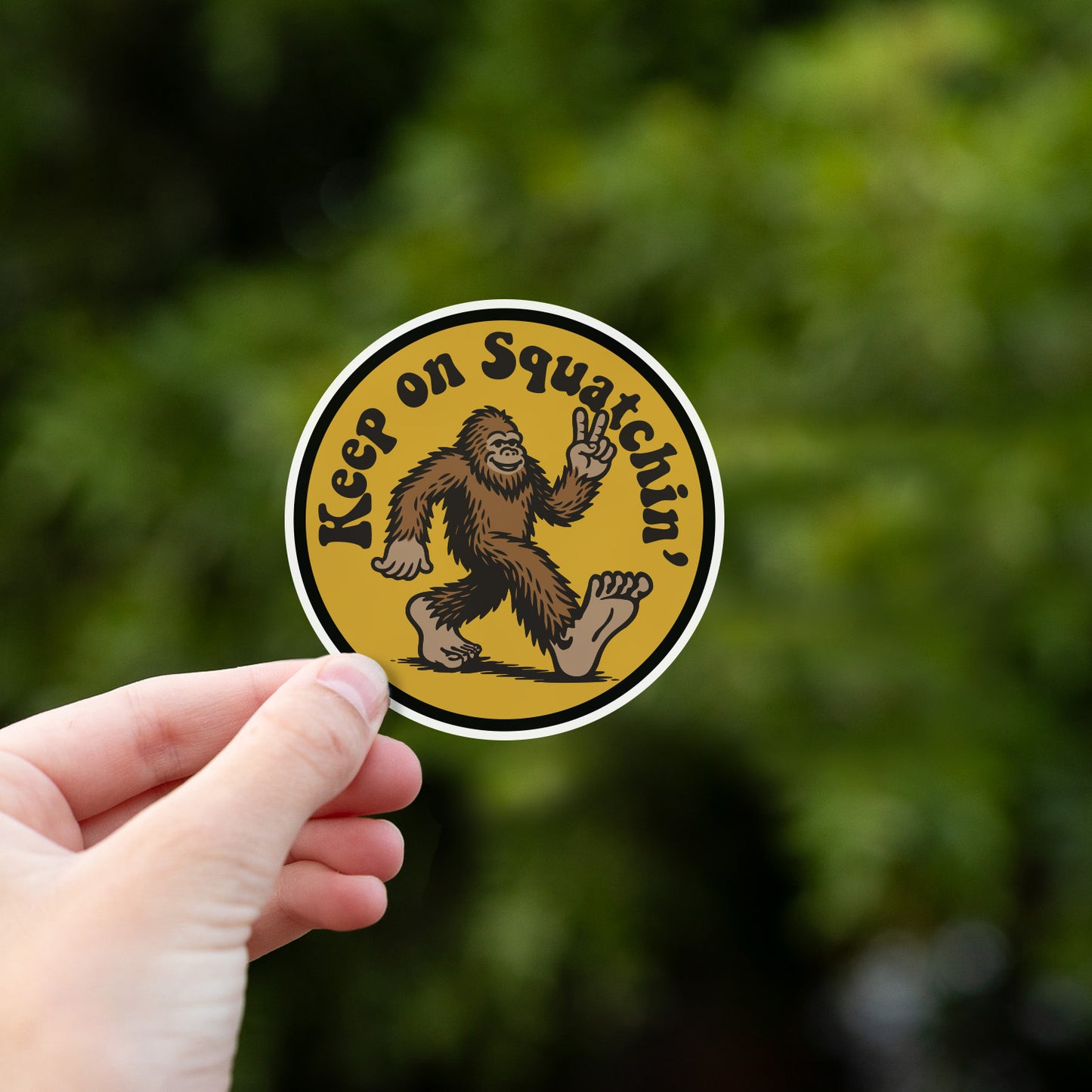 Keep on Truckin' Bigfoot Sticker