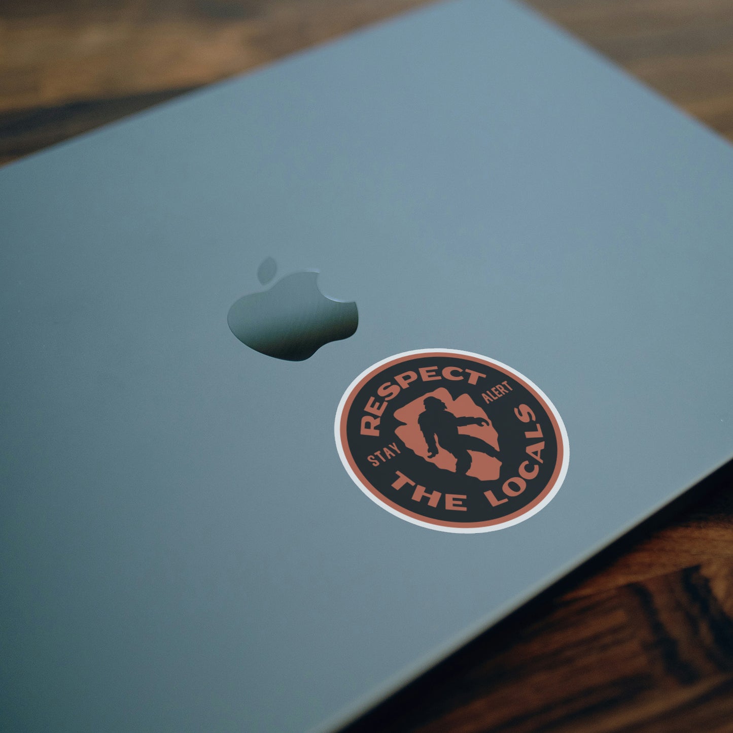 Respect the Locals Bigfoot Stay Alert Sticker
