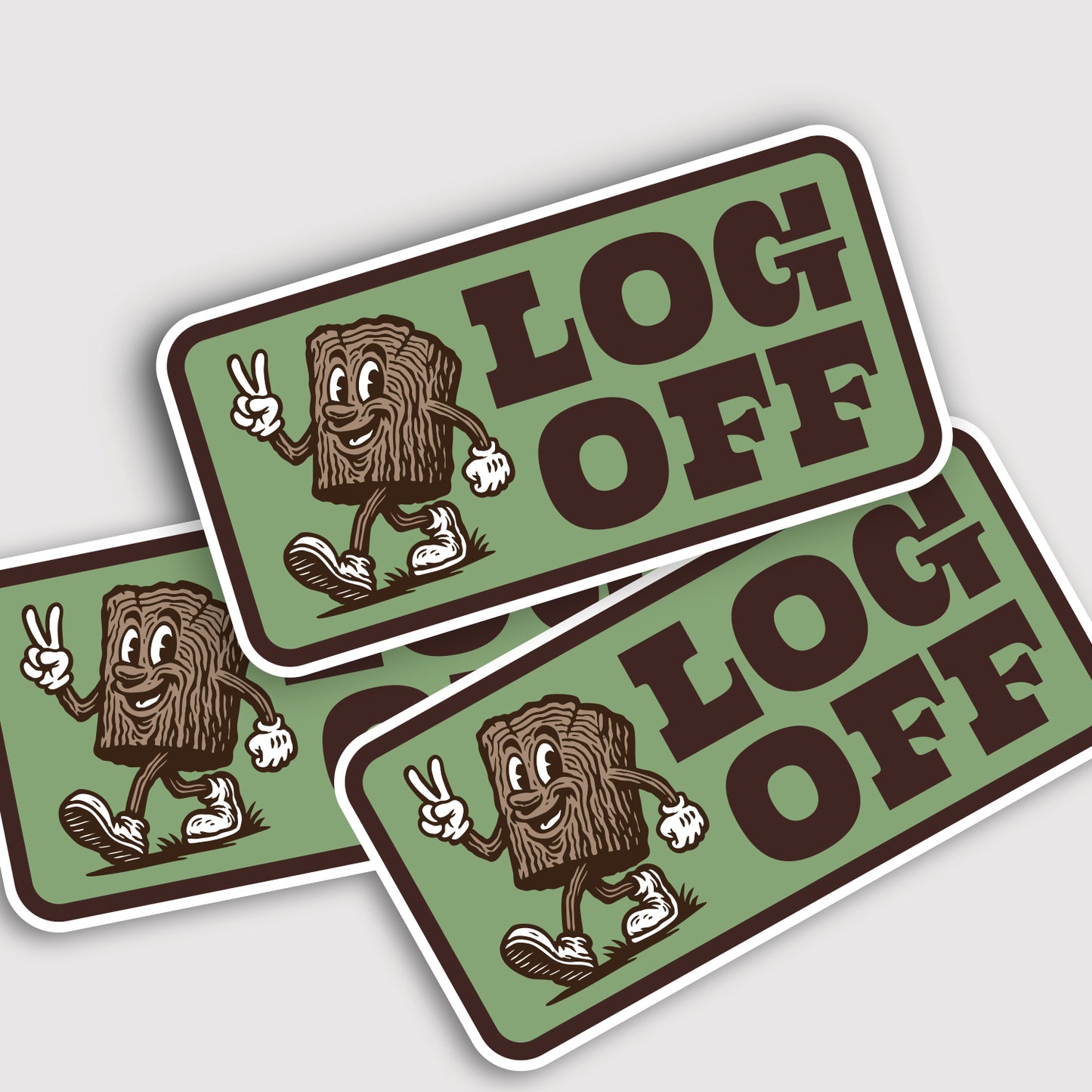 Log Off Sticker