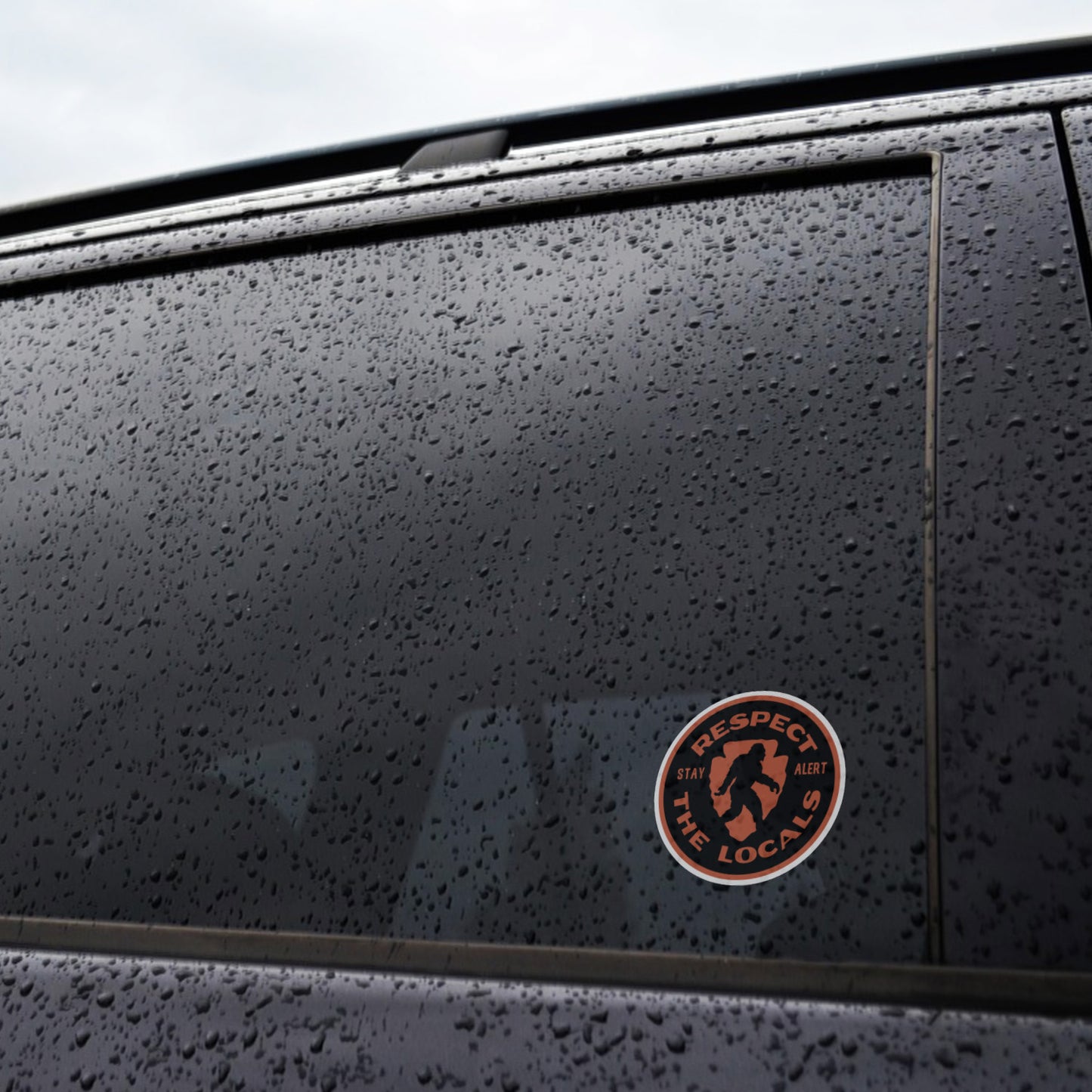 Respect the Locals Bigfoot Stay Alert Sticker