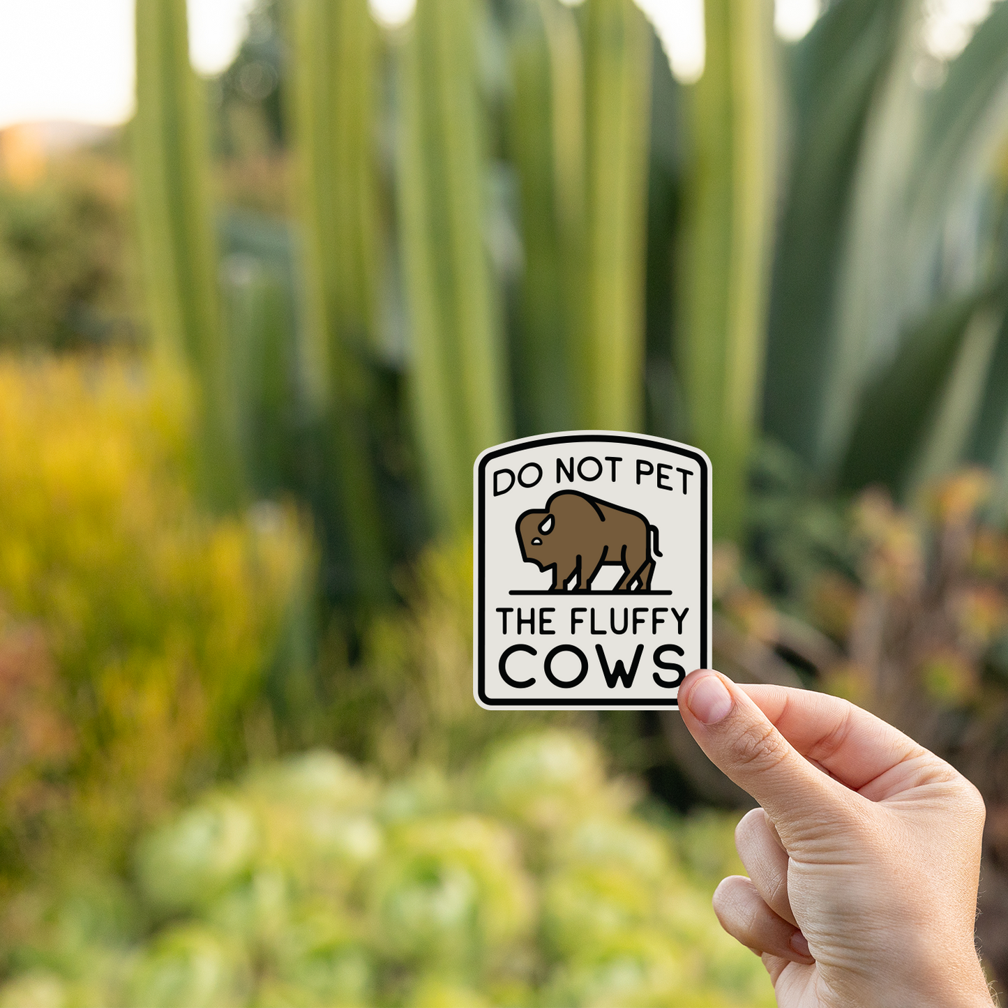 Do Not Pet The Fluffy Cows Sticker