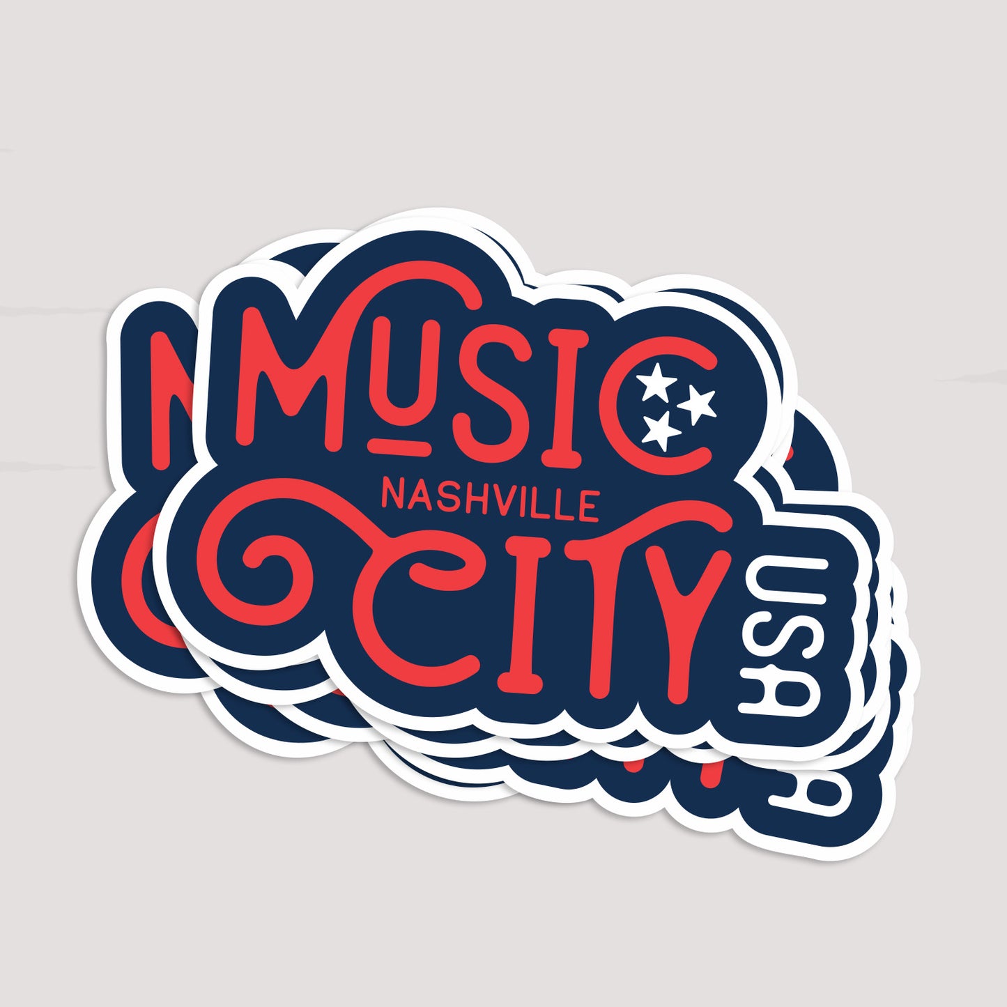 Music City Nashville USA Sticker