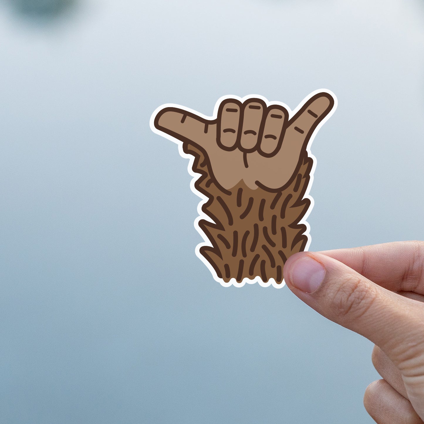 Bigfoot Hang Loose Sticker