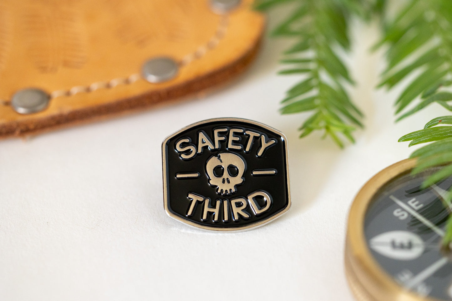 Safety 3rd Skull Enamel Pin