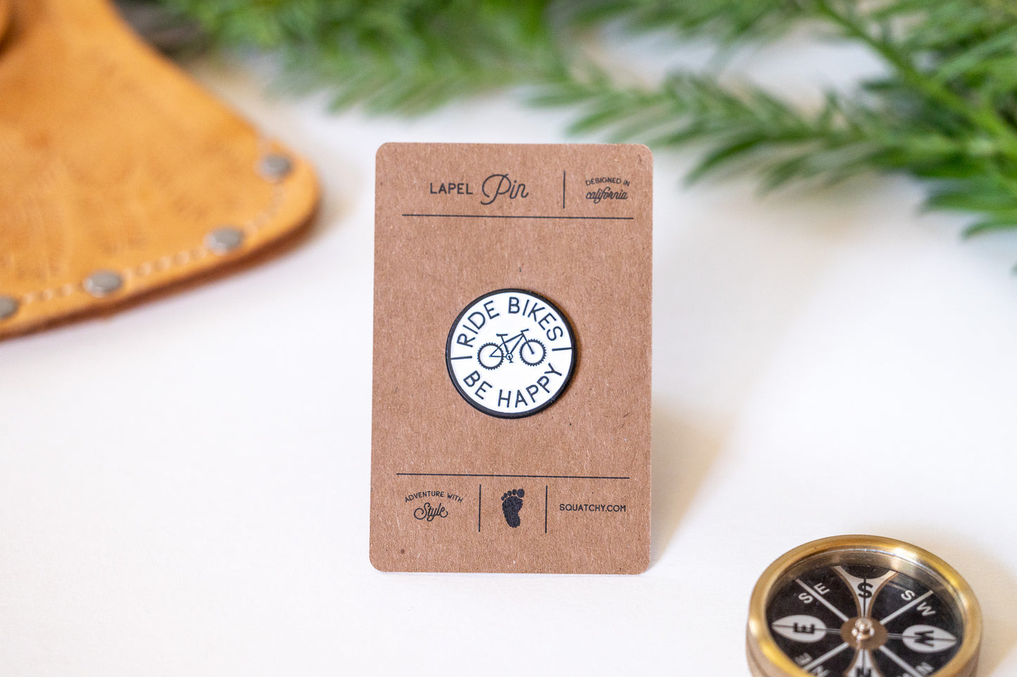 Ride Bikes Be Happy Enamel Pin