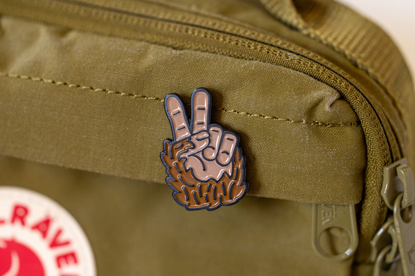 Bigfoot Peace Enamel Pin