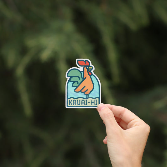 Kauai Chicken Sticker | | Dishwasher Safe Vinyl Sticker