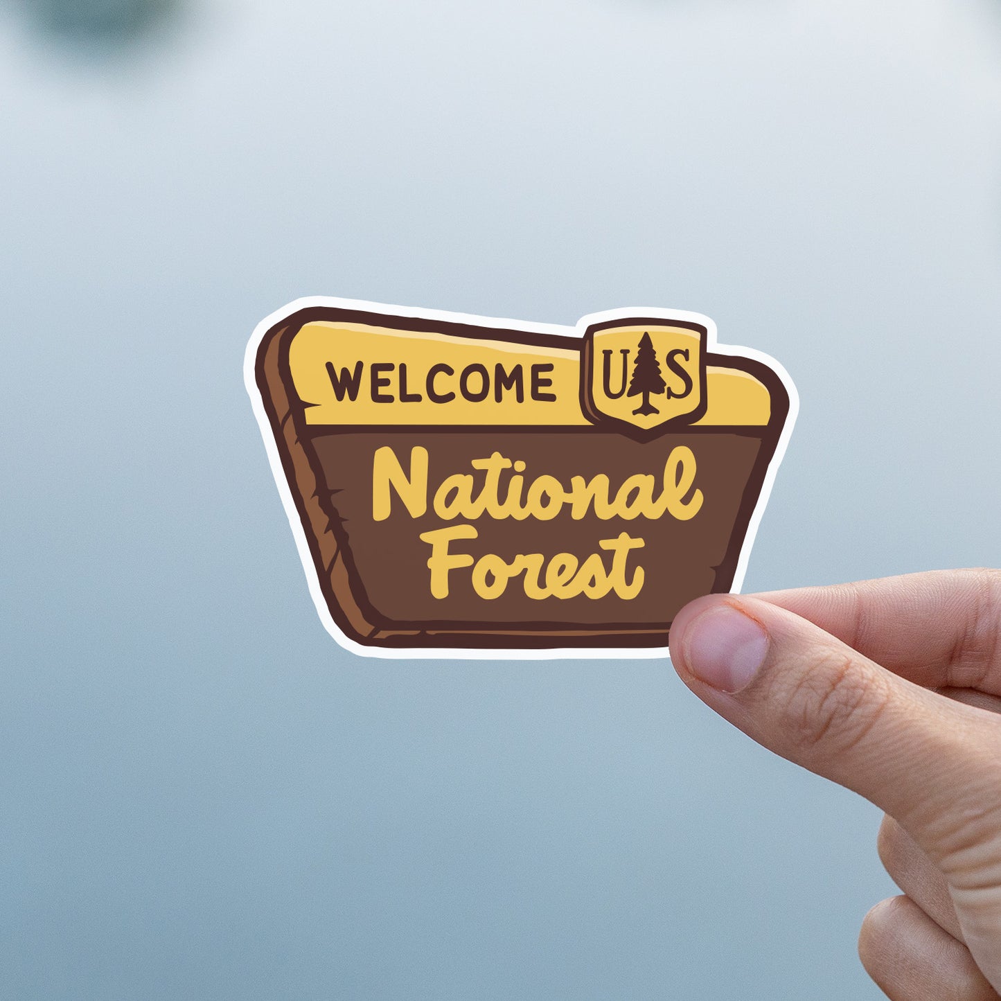 Welcome National Forest Sign Sticker
