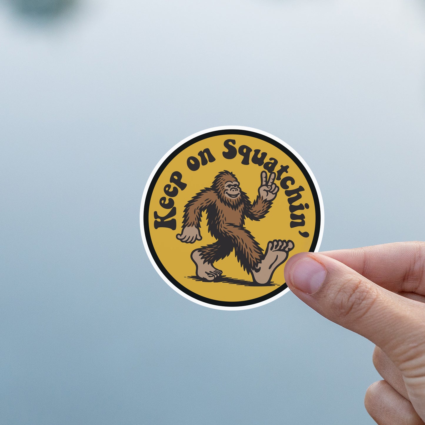 Keep on Truckin' Bigfoot Sticker