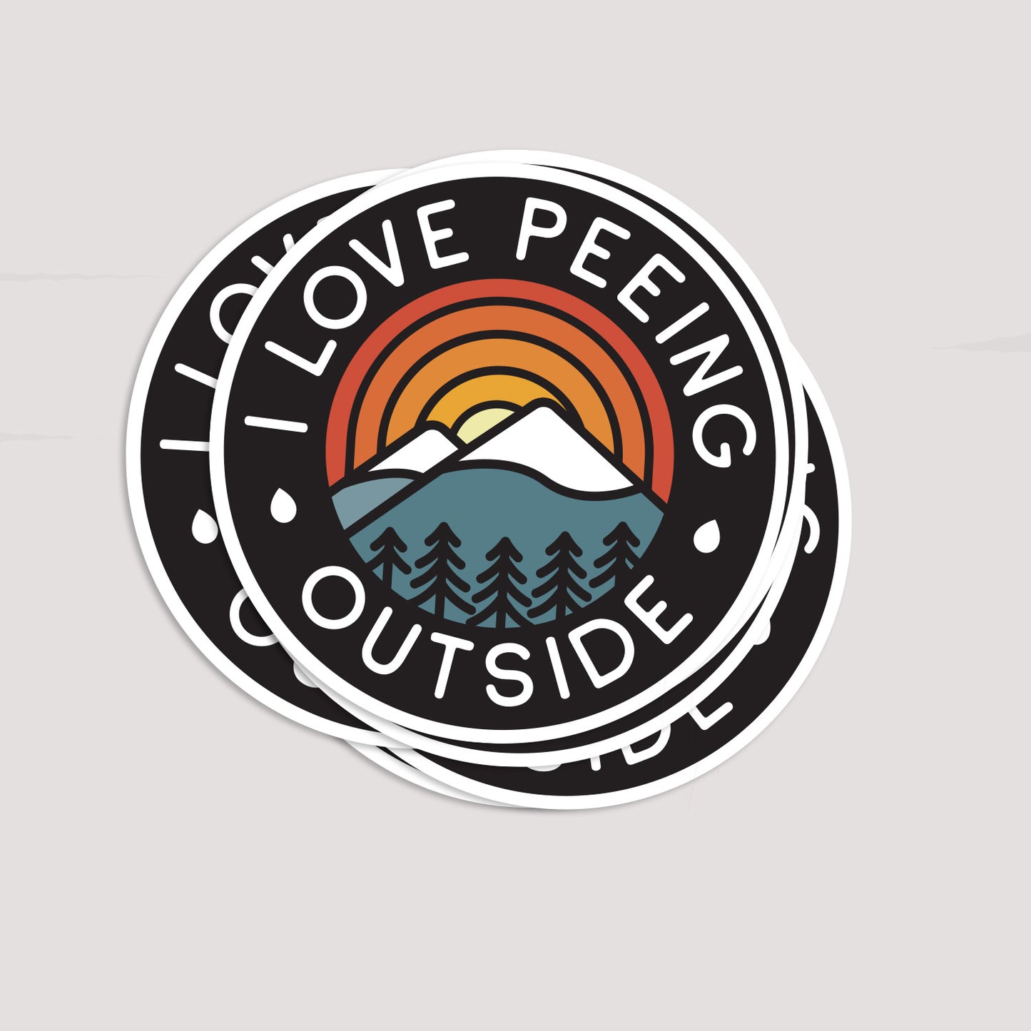 I Love Peeing Outside Sticker