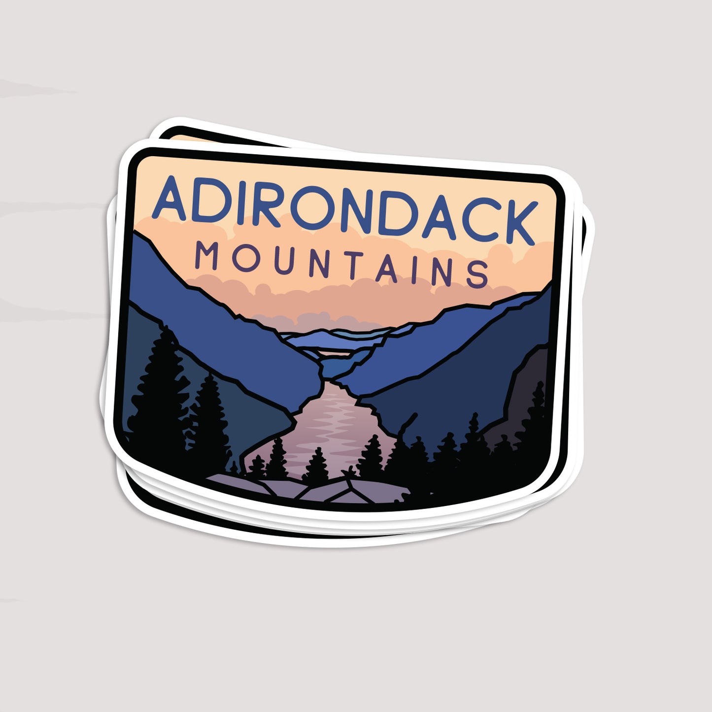 Adirondack Mountains NY Sticker