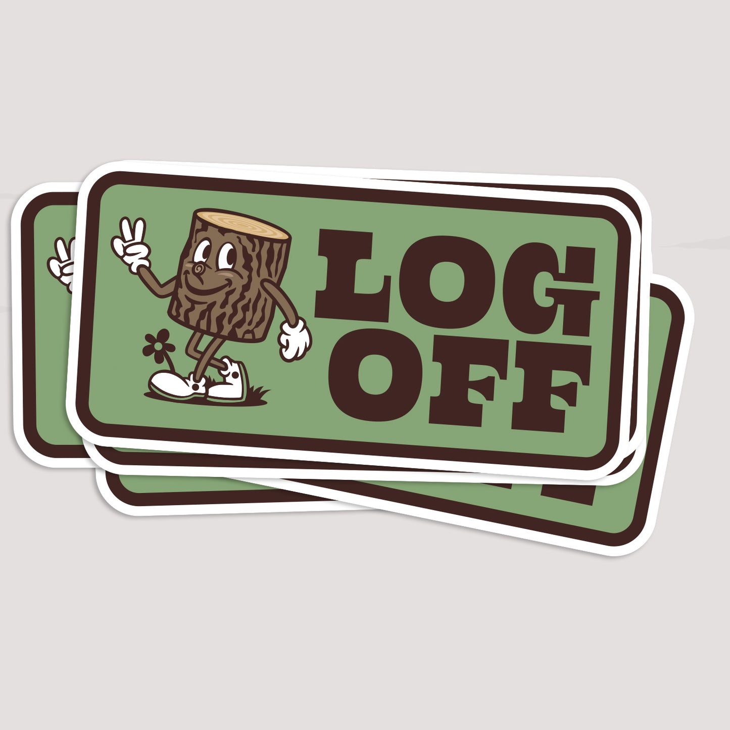 Log Off Sticker