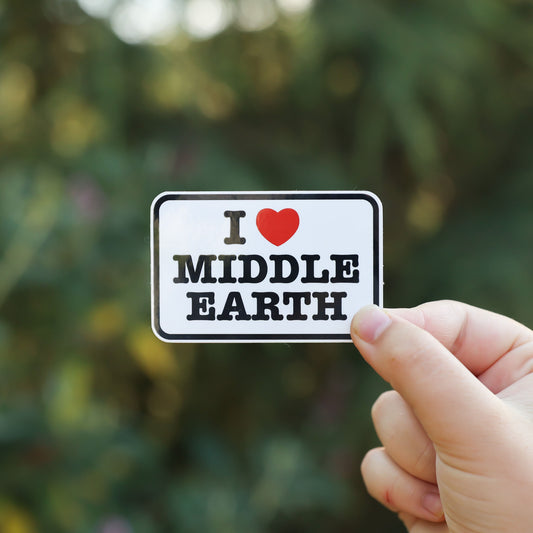 I Love Middle Earth Sticker| Dishwasher Safe Decal