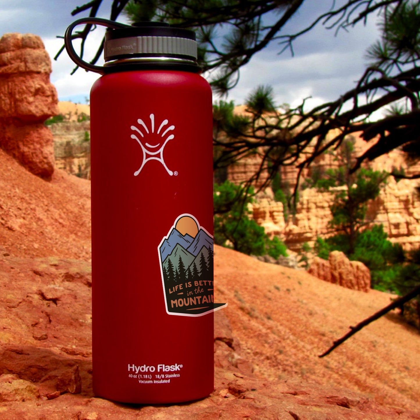 Life is Better In The Mountains Sticker