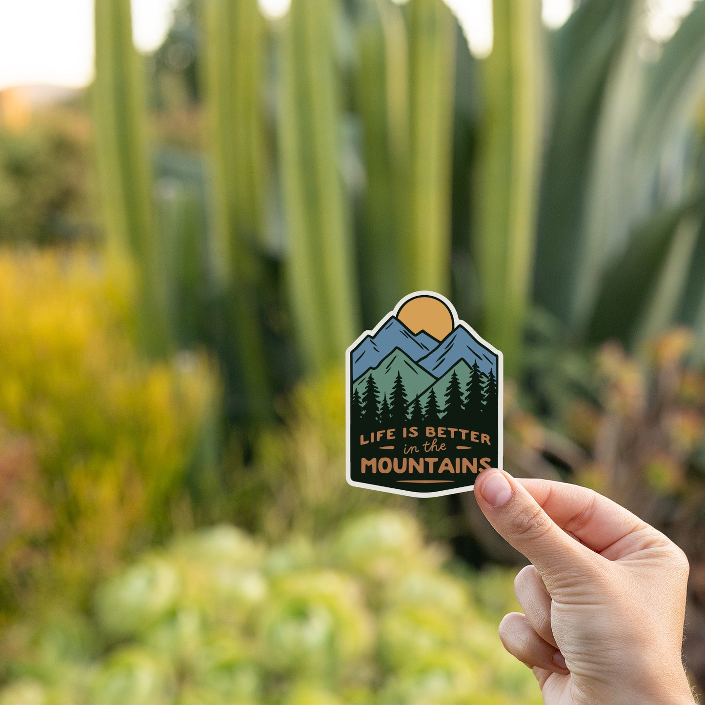 Life is Better In The Mountains Sticker