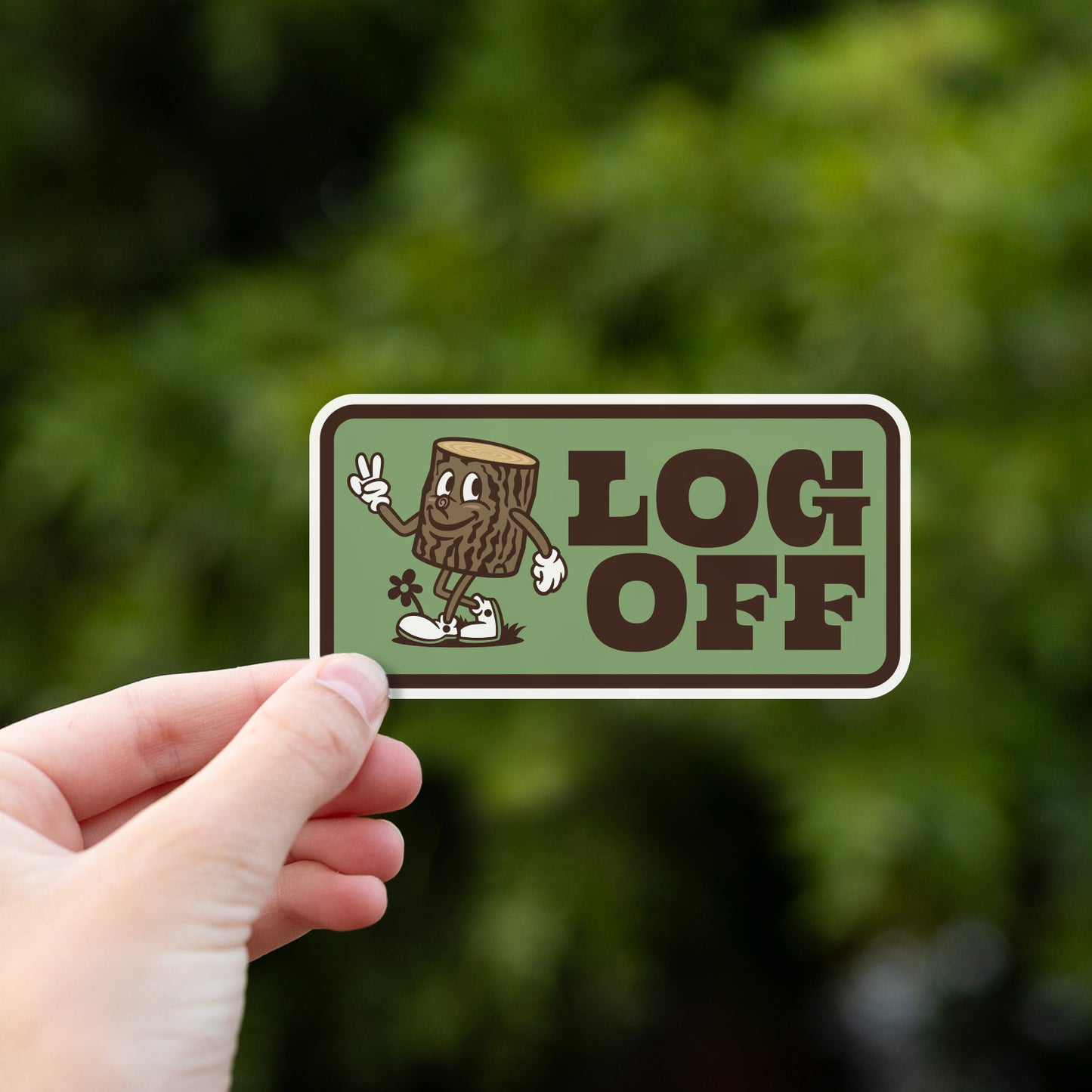 Log Off Sticker