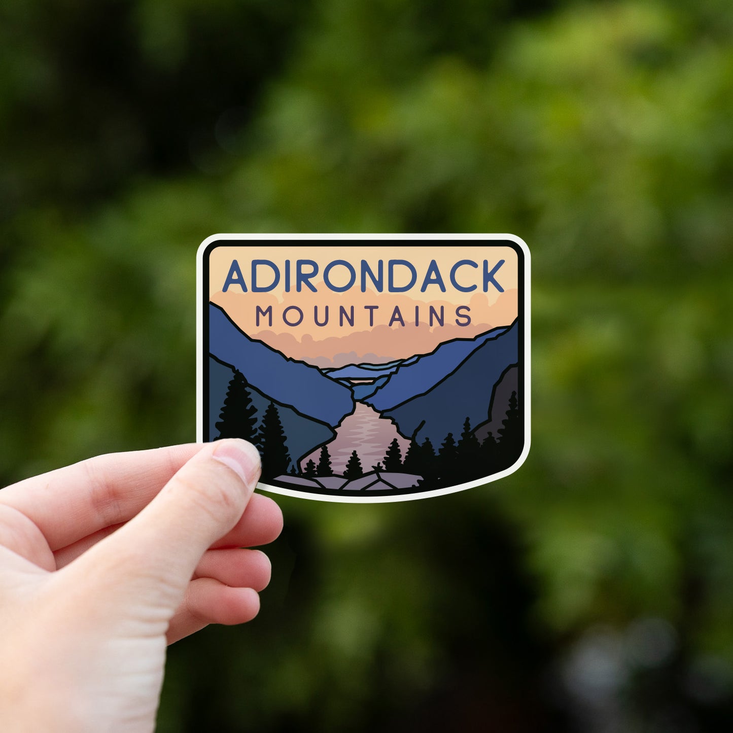 Adirondack Mountains NY Sticker