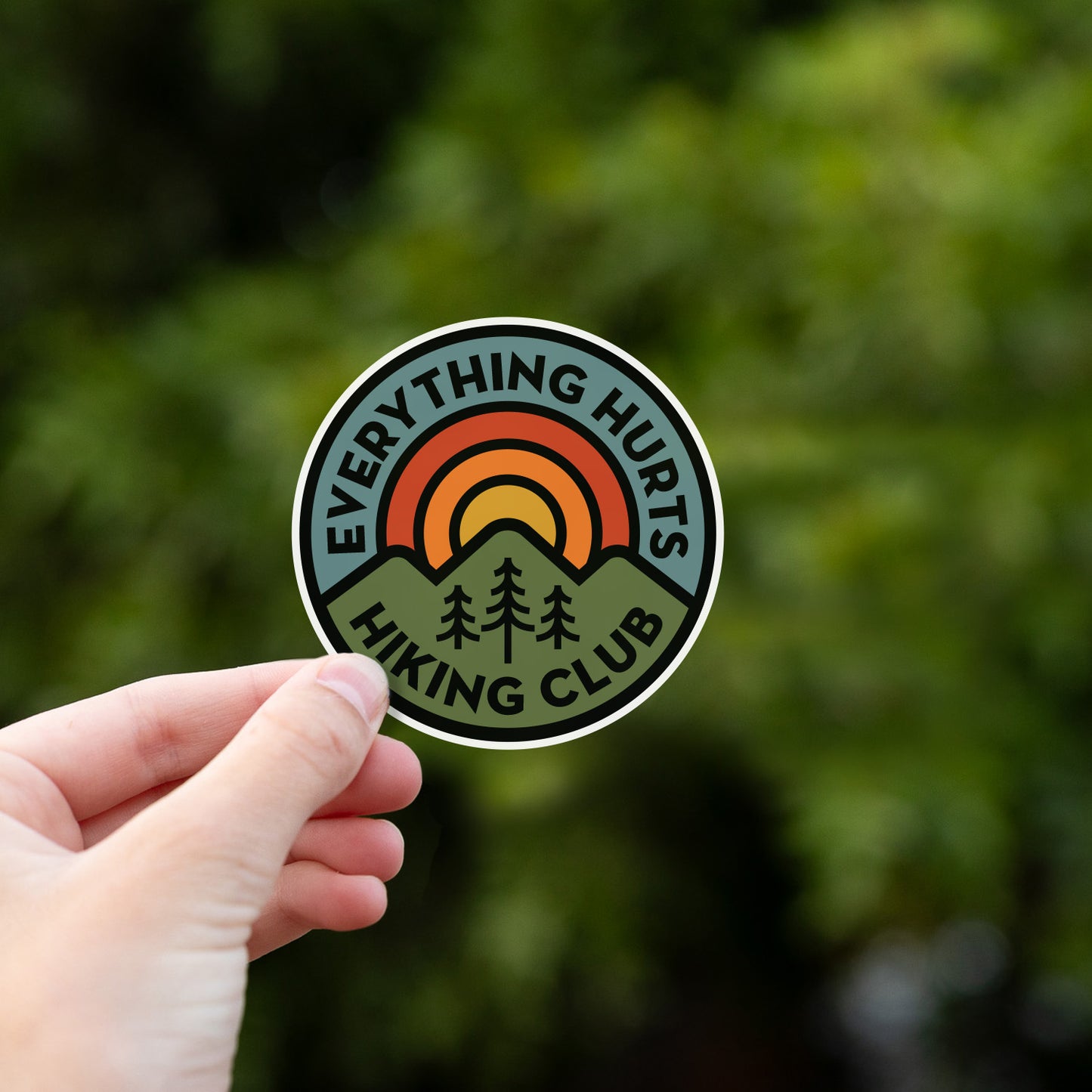 Everything Hurts Hiking Club Sticker