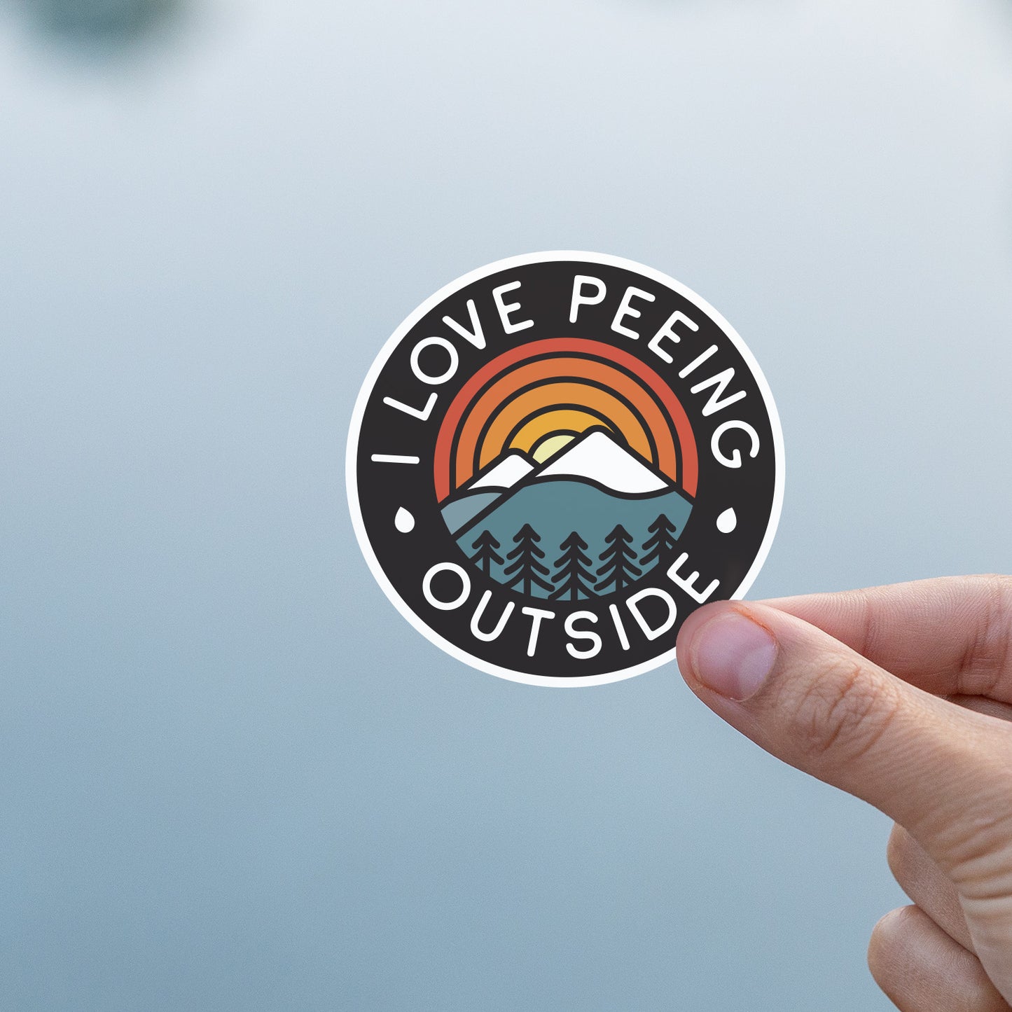 I Love Peeing Outside Sticker
