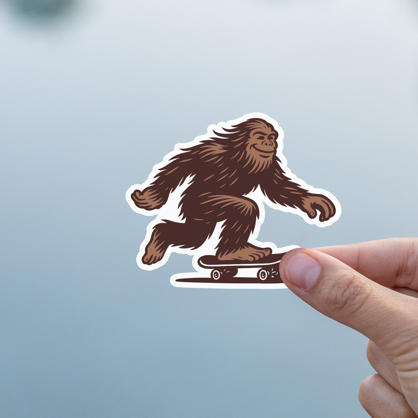 Bigfoot Skater Sticker