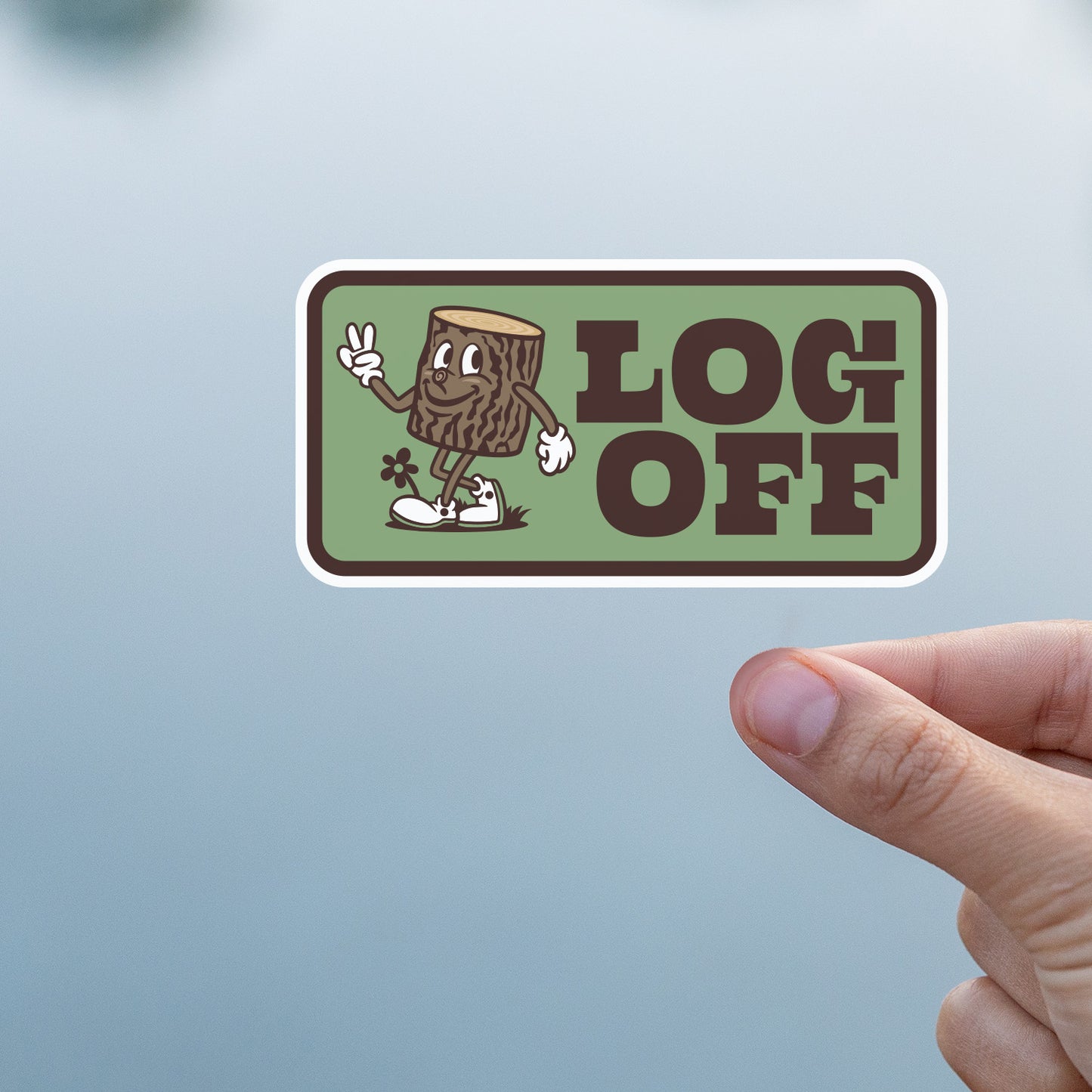 Log Off Sticker