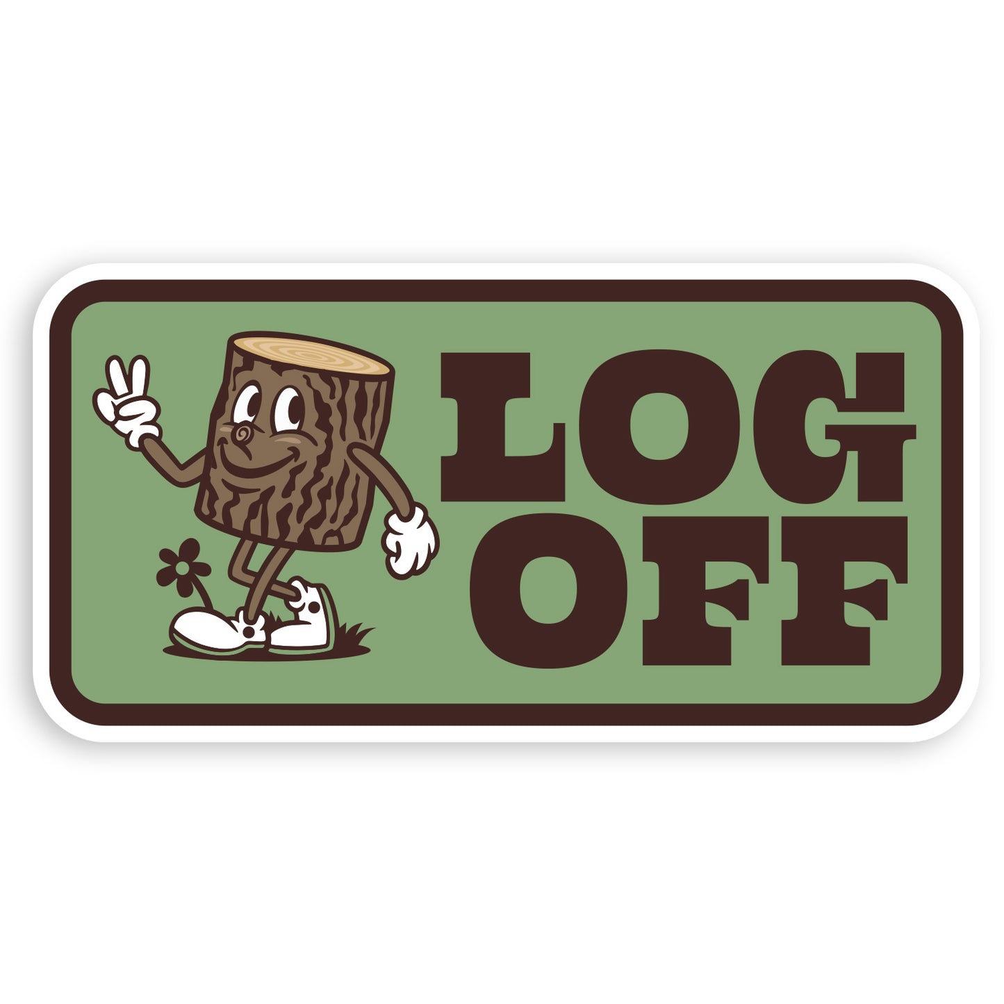 Log Off Sticker