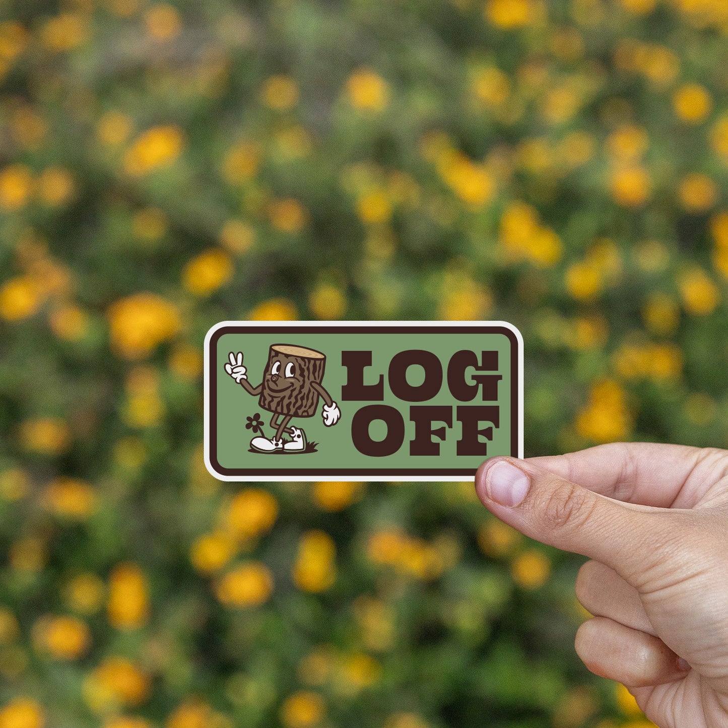 Log Off Sticker