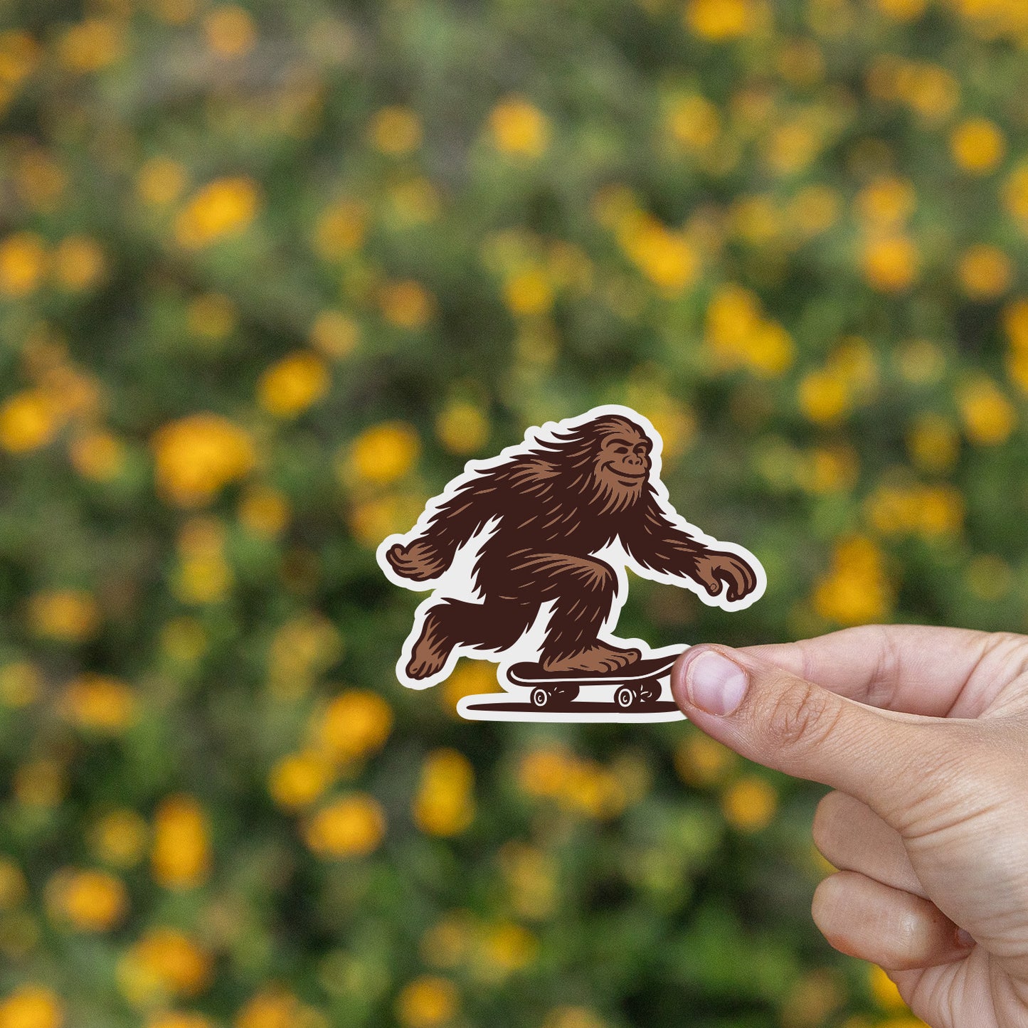 Bigfoot Skater Sticker
