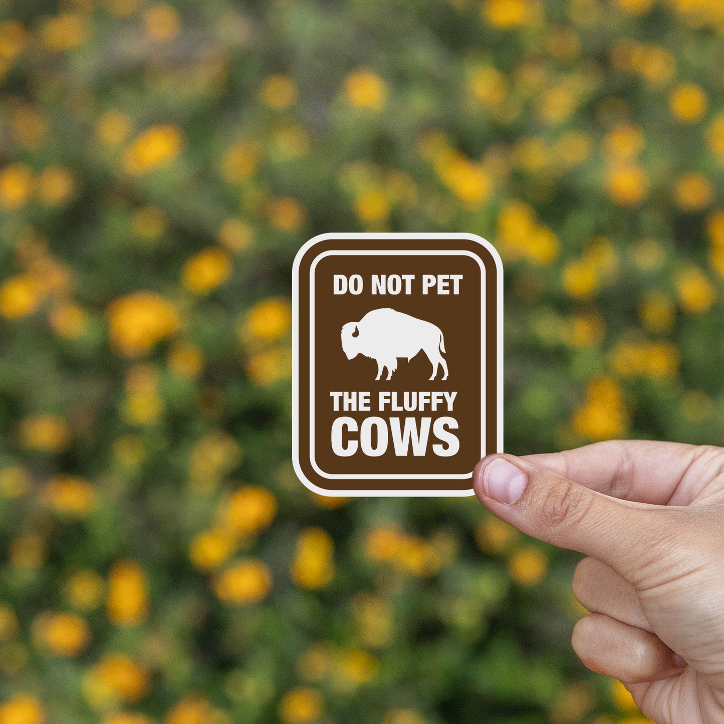 Don't Pet The Fluffy Cows Sticker
