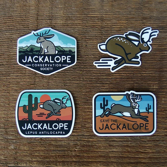 4 Jackalope Stickers