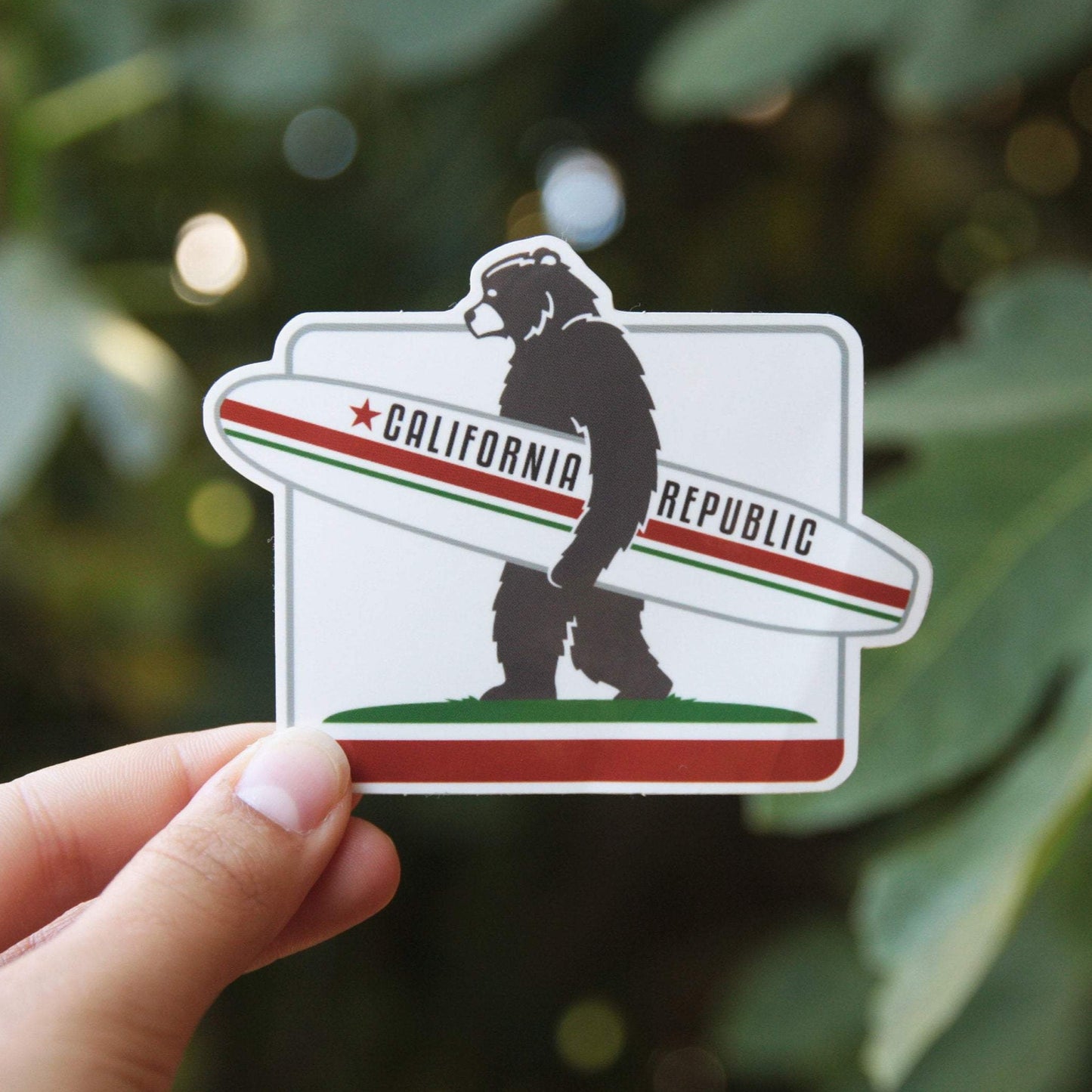 California Surf Bear Sticker