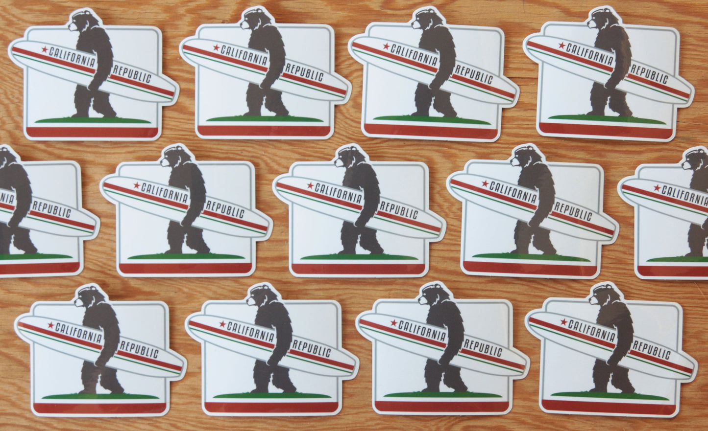 California Surf Bear Sticker