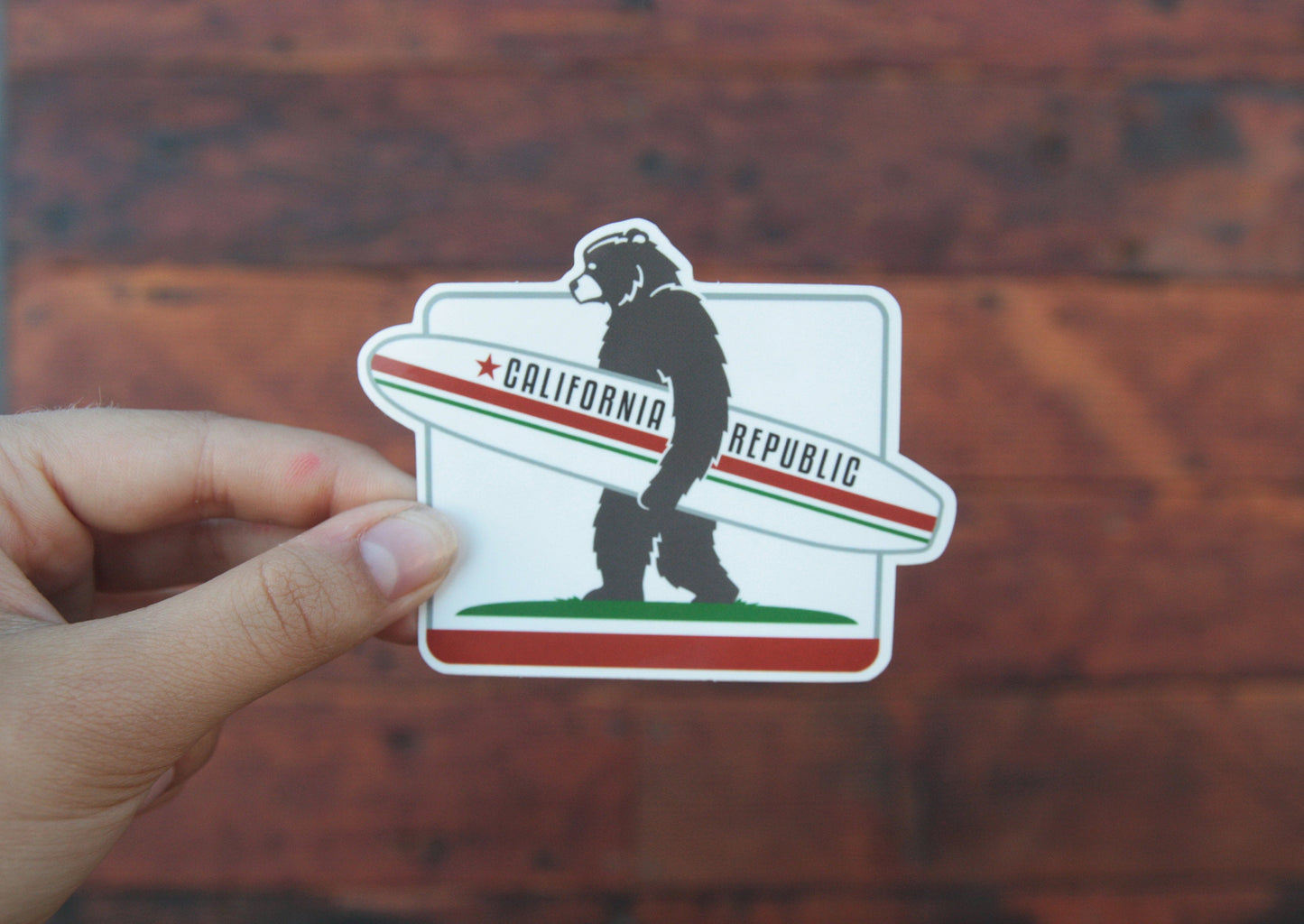 California Surf Bear Sticker