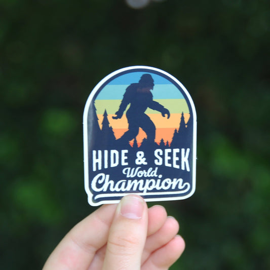 Hide & Seek Champion Bigfoot Sticker