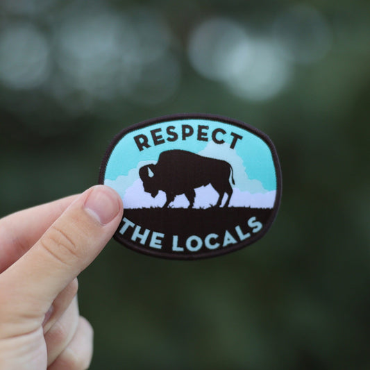 Respect The Locals Bison Woven Patch