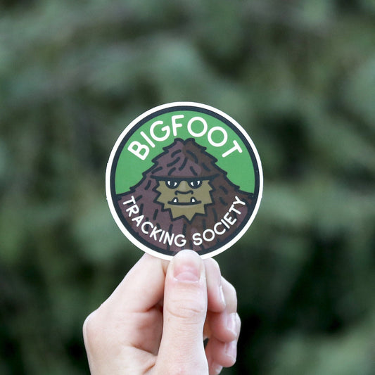 Bigfoot Tracking Society Sticker - Waterproof Waterproof Vinyl Decal, For Sasquatch Hunters