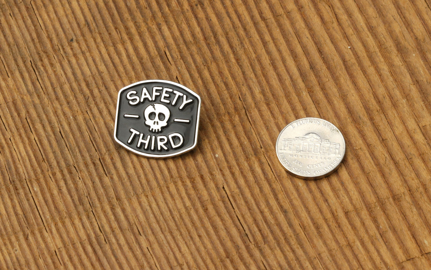 Safety 3rd Skull Enamel Pin