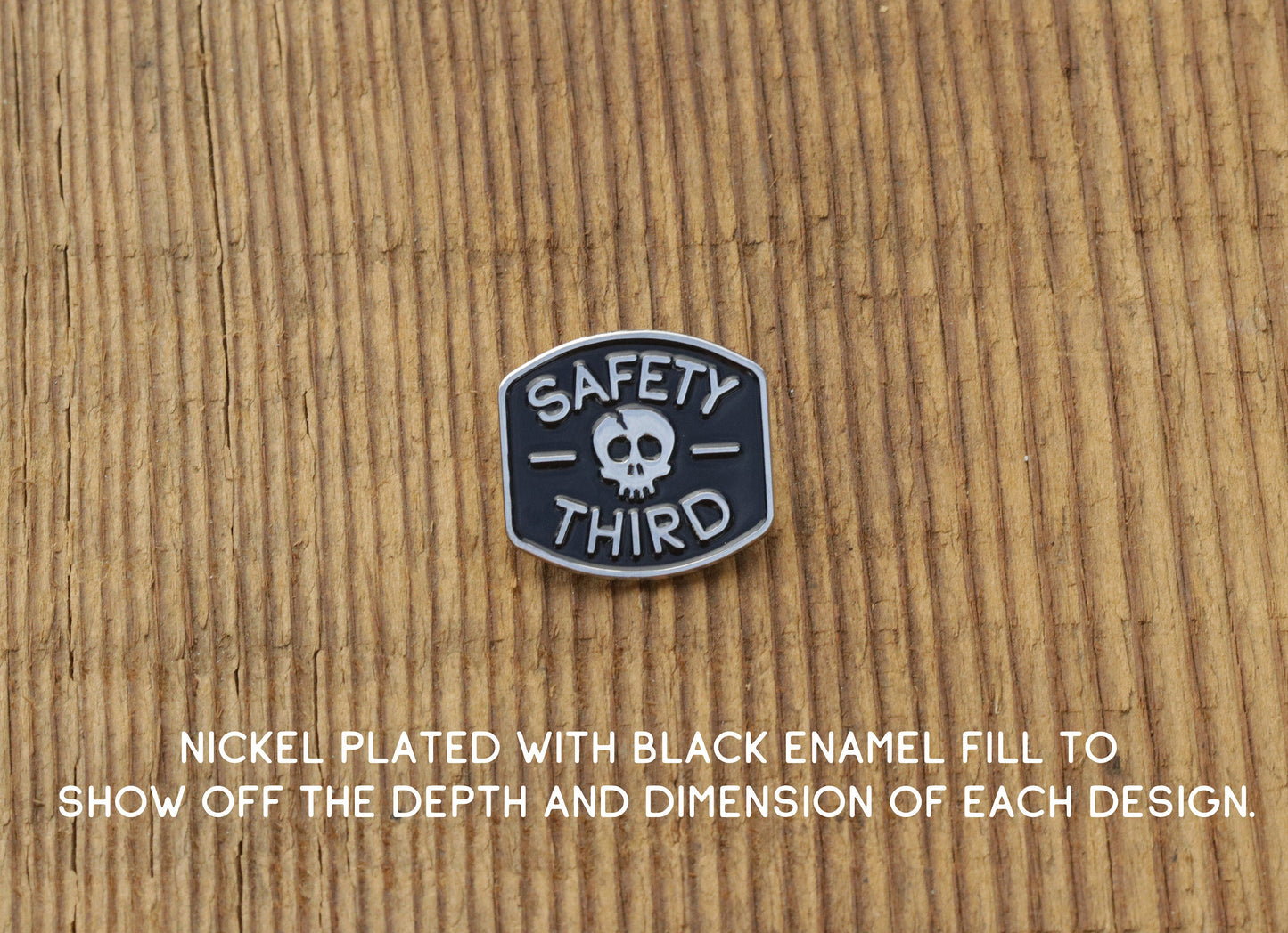 Safety 3rd Skull Enamel Pin