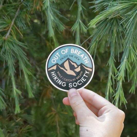 Out of Breath Hiking Society Sticker