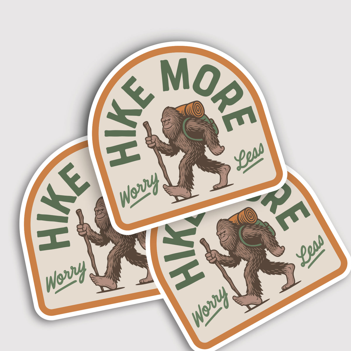 Bigfoot Hike More Worry Less Sticker