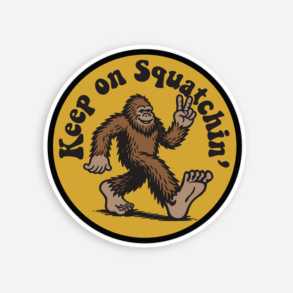 Keep on Truckin' Bigfoot Sticker