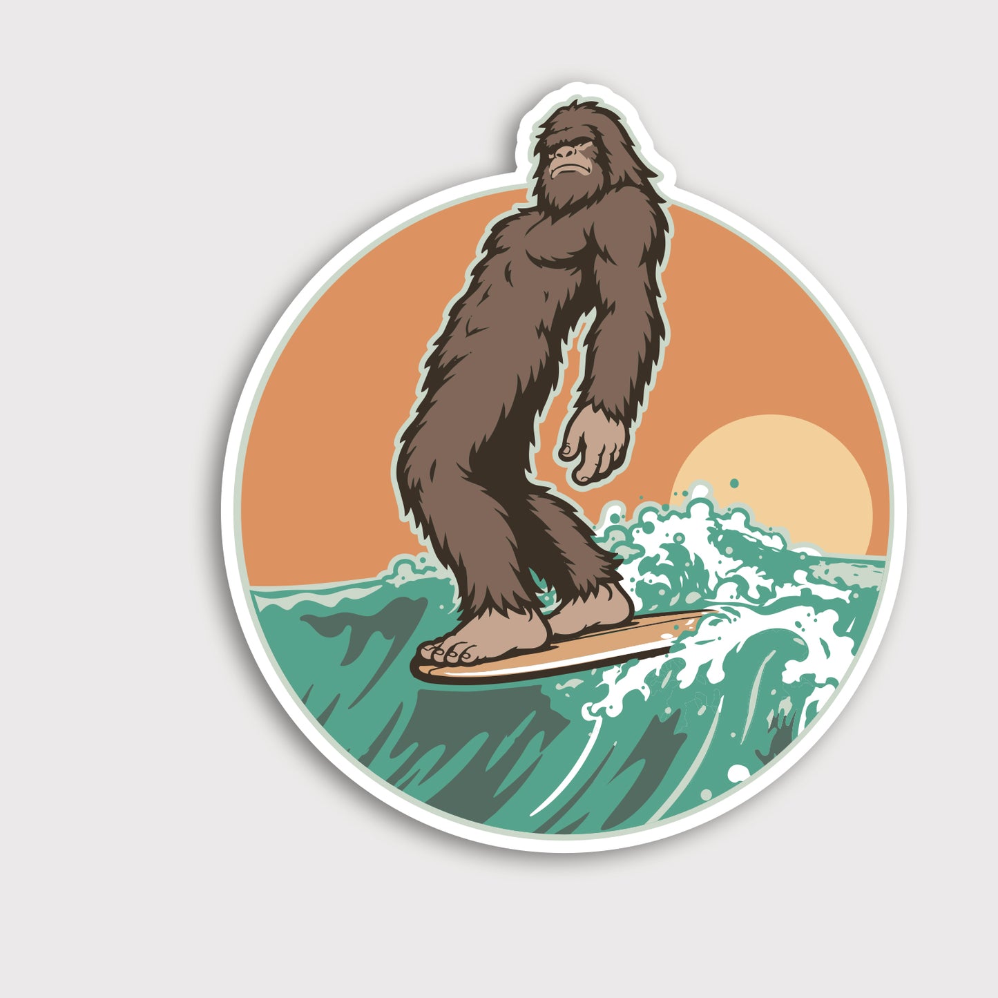 Bigfoot Secret Surf Spot Sticker