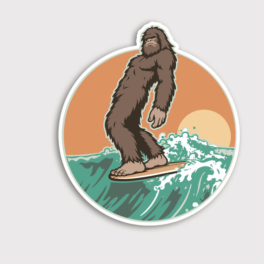 Bigfoot Secret Surf Spot Sticker