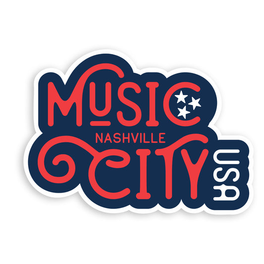 Music City Nashville USA Sticker