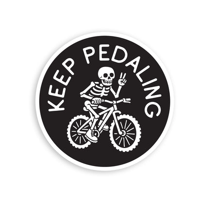 Keep Pedaling Sticker