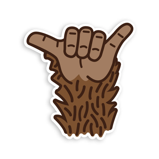 Bigfoot Hang Loose Sticker
